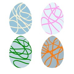Colorful decorative eggs for Easter