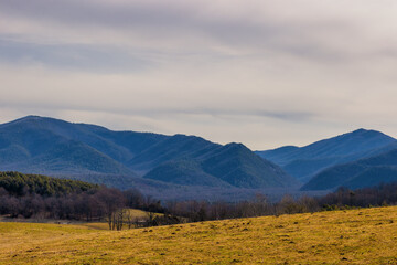 Views of the Blue Ridge Mountain Range near Staunton, Virginia, USA