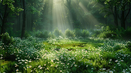 Fairy ring in a forest glade