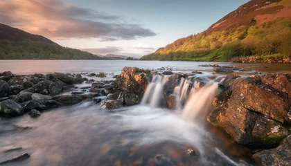 Fotobehang small waterfall near portree scotland © Katherine
