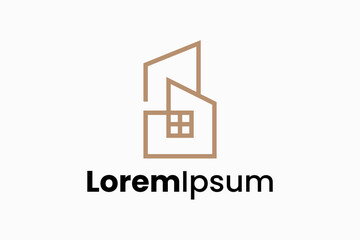 Real estate Building vector logo premium