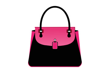 silhouette color image, Kate Spade handbag , white background