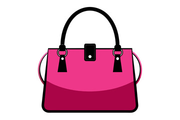 silhouette color image, Kate Spade handbag , white background