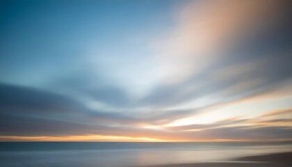 artistic dramatic background gradient coastal atlantic dusk blurred nature sunset blue blurred sky defocused calm blur forever background sunset li cloud sunrise ocean abstract colourful horizon sky - obrazy, fototapety, plakaty