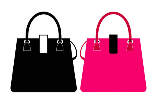 silhouette color image, Kate Spade handbag , white background