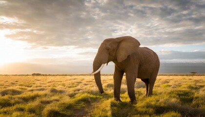 Fototapeta na wymiar elephant in amboseli national park wyoming