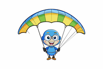 paraglider vector illustration