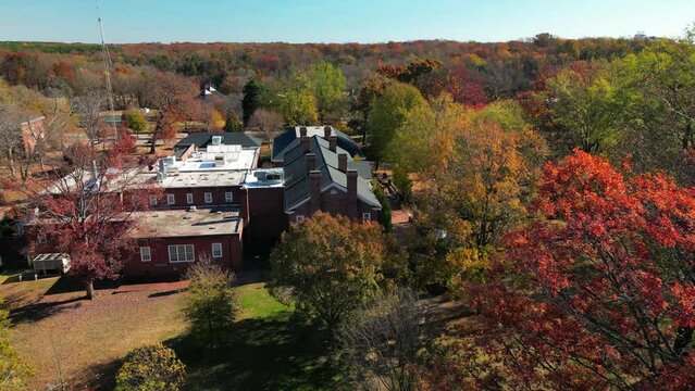 Stunning Autumn Aerial Pan of Guilford College Campus - Pt. 2
