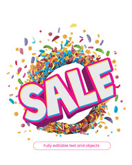 Colorful decoration saying "Sale" to insert in your sale ads