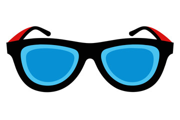 silhouette color image, LensDirect glasses, white background 