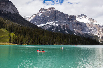 Summer landscape in Emerald lake, Yoho National Park, Canada