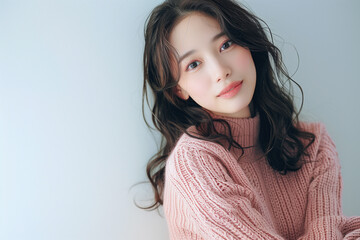 黒髪ロングのカットモデル