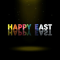 Naklejka na ściany i meble 3d graphics design, Happy East text effects