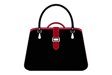 silhouette color image,Cole Haan handbag, white background