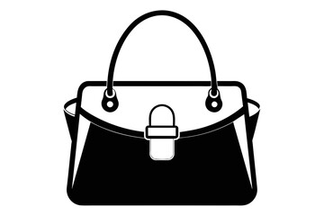 silhouette color image,Cole Haan handbag, white background