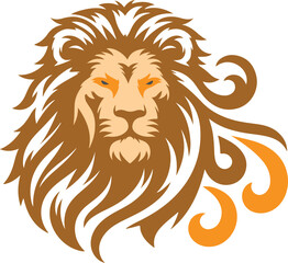 lion logo template vector