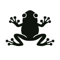Amazonian frog vector, vectorized image of frog for graphic design and logos for stikers, with details of branches, vectorized frog to design sports t-shirts
