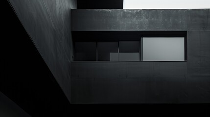 Dark photo with a minimalistic design. Architecture