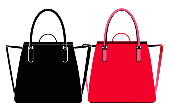 silhouette color image,Mansur Gavriel handbag , white background