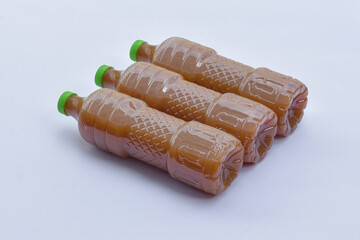 Fermentation of liquid organic fertilizer on isolated white background, liquid fertilizer from...