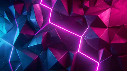 Foto auf Acrylglas Standard or Extended Black dark blue purple violet lilac magenta orchid red pink rose orange peach abstract geometric background. Noise grain. Color. Bright light spots. Flash ray glow metallic neon © william