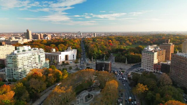Beautiful Distant Aerial View of Brooklyn Library - Pt. 1