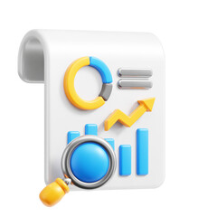 PNG 3D Chart Report icon isolated on a white background