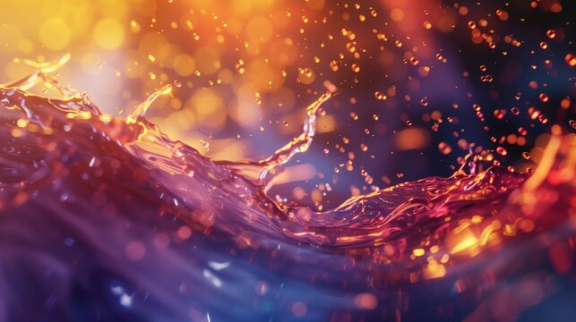 Colorful abstract background with liquid splashes