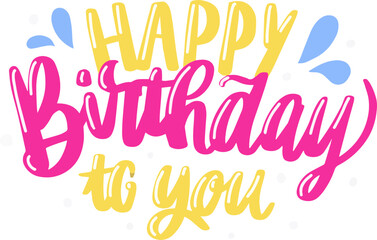  Stylish , fashionable and awesome Happy Brithday typography art and illustrator, Print ready vector handwritten phrase Happy Brithday T shirt hand lettered calligraphic design. Vector bundle.