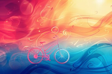 Fototapeta na wymiar abstract background for National Bike Month