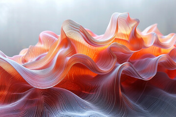 Obraz premium Abstract blurred banner background: waves in pink tones.