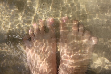 feet underwater, beach