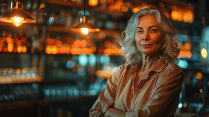 Mature Woman in Bar
