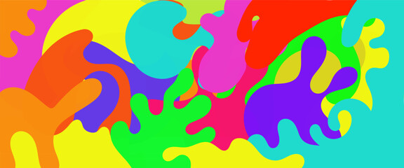 Fototapeta na wymiar Sfondo astratto con forme curve multicolore