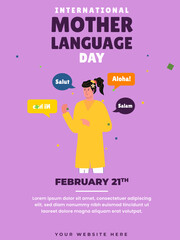 International mother language day poster and background design.