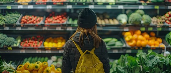 Restocking Fresh Produce in the Vegetable Aisle: A Grocery Store Worker's Task. Concept Grocery Store, Fresh Produce, Vegetable Aisle, Restocking, Worker's Task