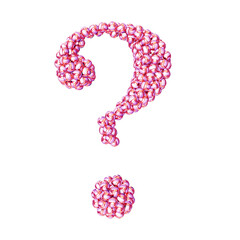 Symbol made of pink volleyballs