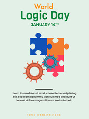 World Logic Day background vector illustration