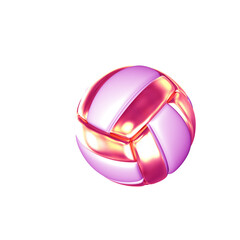 Symbol made of pink volleyballs