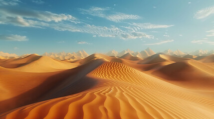 Fototapeta na wymiar intricate patterns of sand dunes in the desert