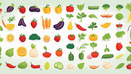 Colorful Bounty: Fresh Fruits and Vegetables for Culinary Adventures and Garden Enthusiasts