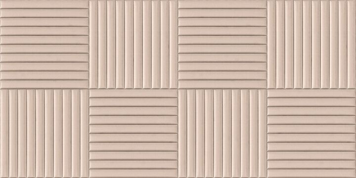Sand color, soft, rectangular leather panels