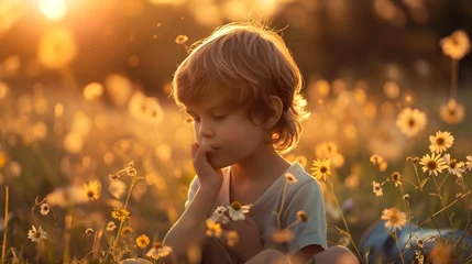 Deurstickers Child in Poppy Field Lifestyle © kestrel