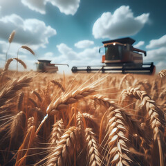Wheat, harvesting.