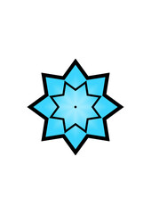 Obraz premium star, rays, octagon, symbol, winter, frost, construction, 