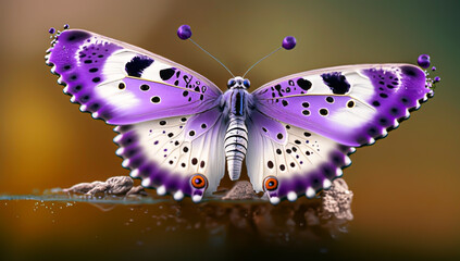 Fioletowy motyl, abstrakcja