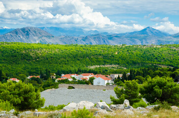 Beautiful balkan nature near Dubrovnik, Croatia - 775395136