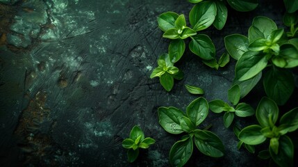 A close up of a green plant with leaves and water droplets, AI - Powered by Adobe