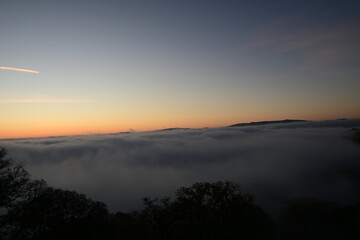 sunset in the mountains