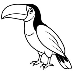 Fototapeta premium toucan silhouette vector illustration
